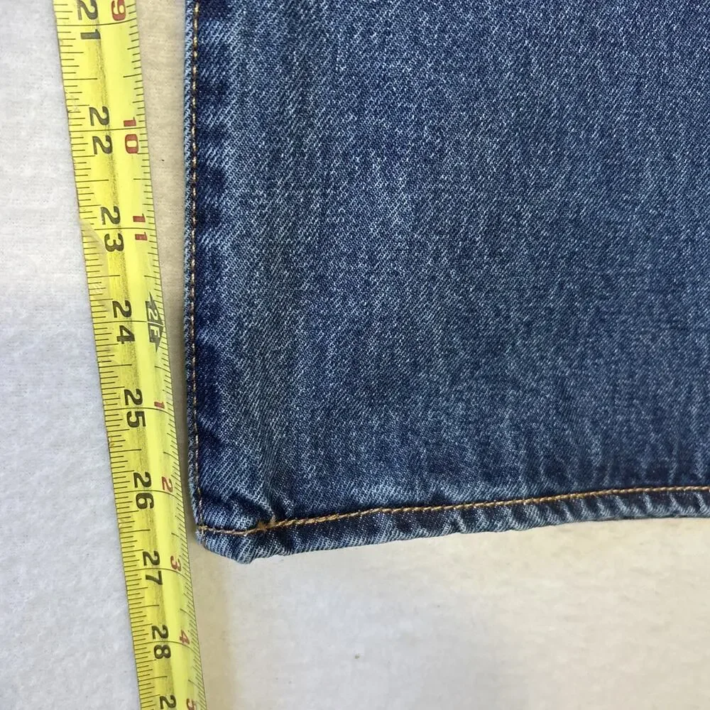 Levis 501 Mens 46x28 (46x27) Button Fly Dark Wash Denim Red Tag